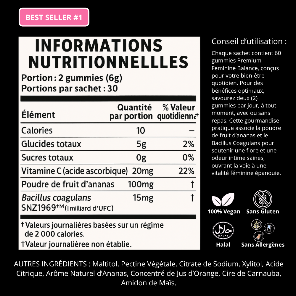 VitaeLabs™ Gommes Féminine